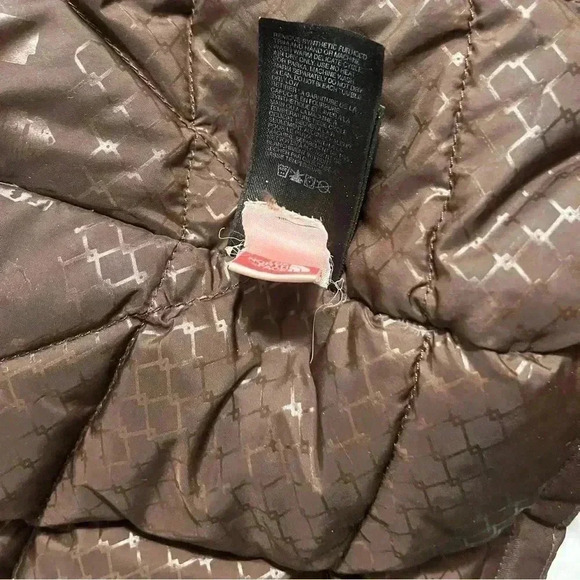 The North Face Goose‎ Down Fur Hood Buckle Jacket Coat Hyvent Woman’s XS Brown B - Picture 7 of 13